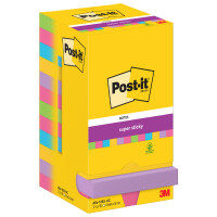 Post-it Haftnotizen super sticky notes, 76 x 76 mm, Carnival