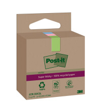 Post-it Super Sticky Recycling Notes, 76 x 76 mm, farbig