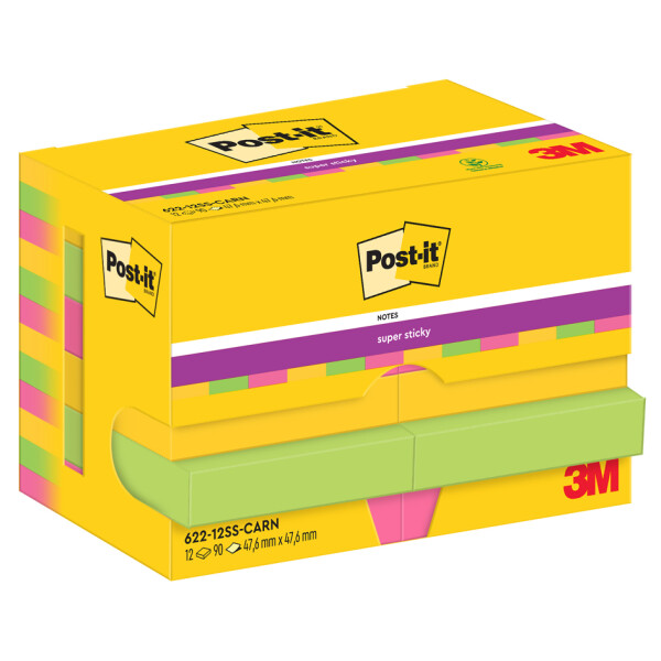 Post-it Super Sticky Notes Haftnotizen, 47,6 x 47,6 mm