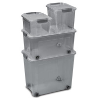 CEP Aufbewahrungsbox SHADOW, mit Rollen, 43 Liter