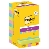 Post-it Haftnotizen super sticky notes, 76 x 76 mm, 8+4