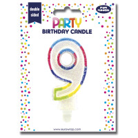 Clairefontaine Zahlenkerze "Glitter", Ziffer: 6