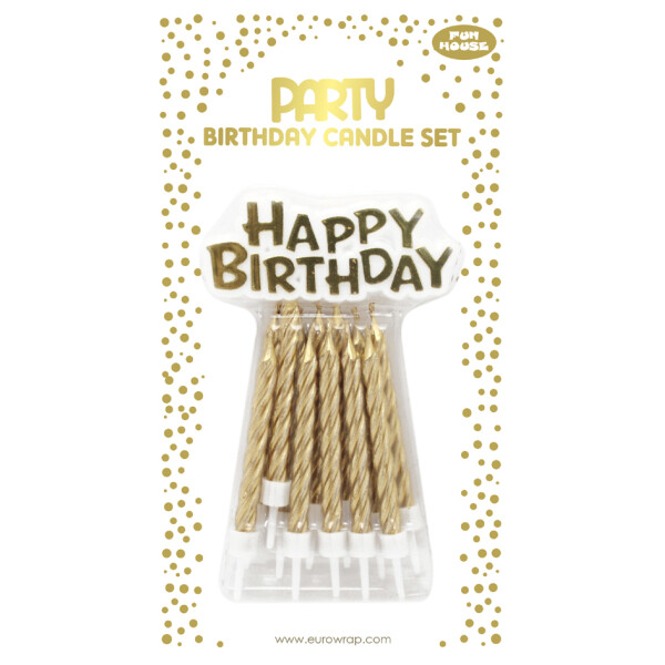 Clairefontaine Geburtstagskerzen "Happy Birthday", rosegold