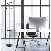 UNiLUX Garderobenständer WELCOME WOOD, 6 Haken, schwarz