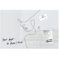 sigel Glas-Magnettafel artverum Line Art, (B)600 x (H)400 mm