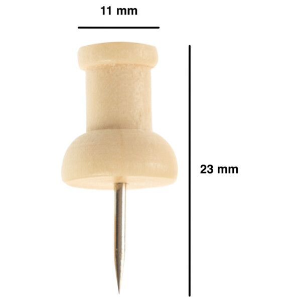 Bi-Office Holz-Pinnwand-Nadeln "Earth", aus Kiefernholz