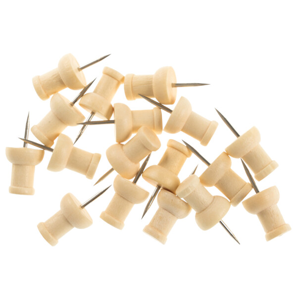 Bi-Office Holz-Pinnwand-Nadeln "Earth", aus Kiefernholz