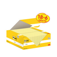 Post-it Haftnotizen notes, 51 x 38 mm, gelb, Promotion 8+4