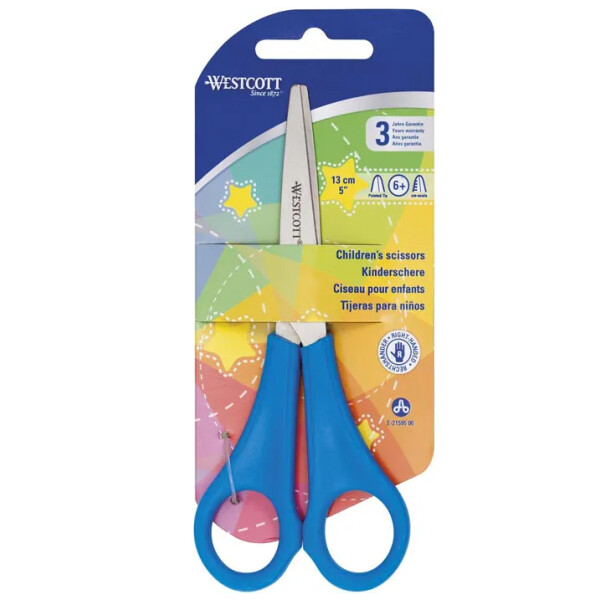 WESTCOTT Bastelschere Kids, rund, 130 mm, gelb orange