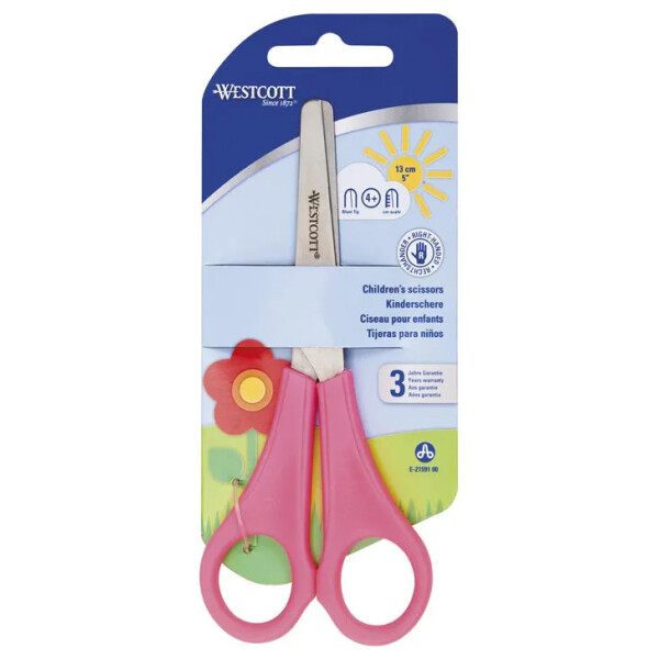 WESTCOTT Bastelschere Kids, rund, 130 mm, gelb orange
