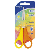 WESTCOTT Bastelschere Kids, rund, 130 mm, gelb orange