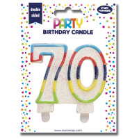 Clairefontaine Zahlenkerze "Glitter", Ziffer: 21