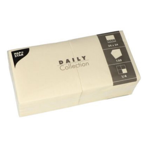 PAPSTAR Cocktail-Servietten, 240 x 240 mm, 3-lagig, weiß