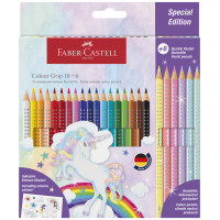 FABER-CASTELL Dreikant-Buntstifte Colour GRIP Einhorn, 10+3