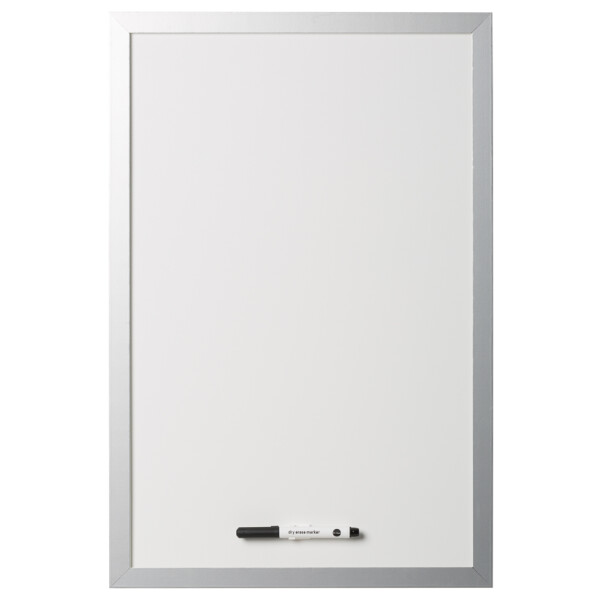 Bi-Office Design-Weißwandtafel, 600 x 450 mm, silber