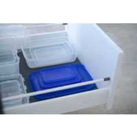 plast team Gefrierdose Polar, 1,9 Liter, grau, rechteckig