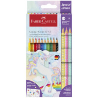 FABER-CASTELL Dreikant-Buntstifte Colour GRIP Einhorn, 18+6