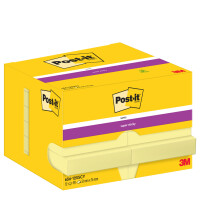 Post-it Haftnotizen super sticky notes, 76 x 76 mm, gelb