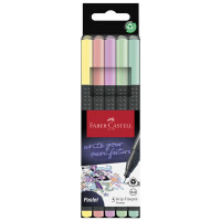FABER-CASTELL Fineliner GRIP FINEPEN Pastell, 5er Etui