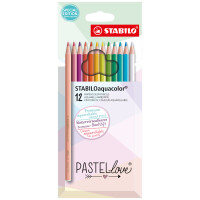 STABILO Aquarell-Buntstift aquacolor Pastellove, 12er Etui