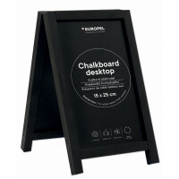 EUROPEL Kreidetafel Tischaufsteller, Mini, schwarz