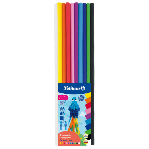 Pelikan Krepp-Papier, (B)500 x (L)2,0 m, farbig sortiert