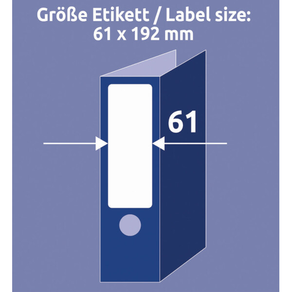 AVERY Zweckform Recycling Ordnerr&uuml;cken-Etiketten, 61 x 192mm