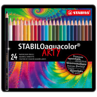 STABILO Aquarell-Buntstift aquacolor ARTY, 24er Metalletui