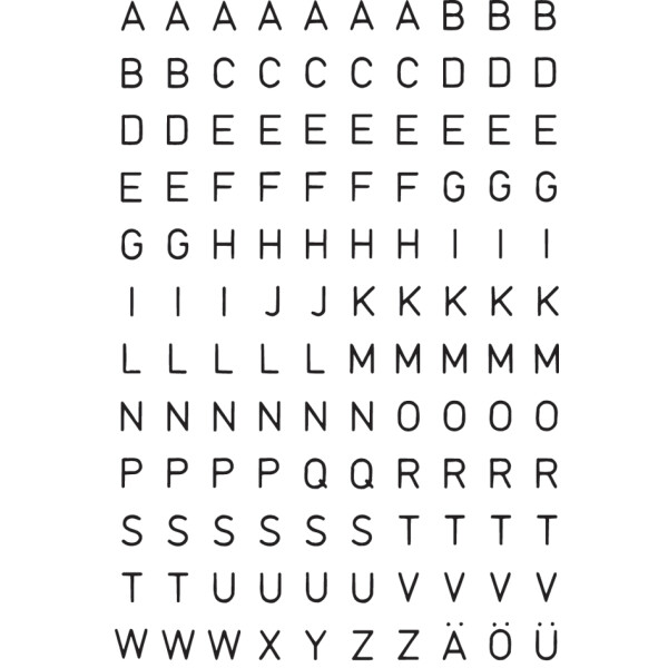 HERMA Buchstaben-Sticker A-Z, Folie schwarz, 20 x 20 mm