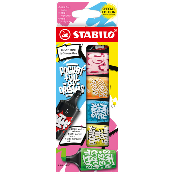 STABILO Textmarker BOSS MINI by Snooze One, 6er Etui
