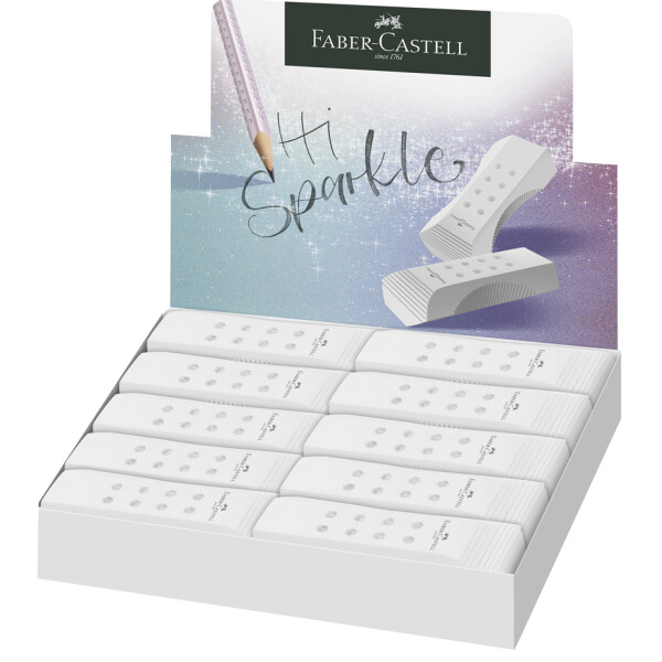 FABER-CASTELL Kunststoff-Radierer RollOn SPARKLE, weiß