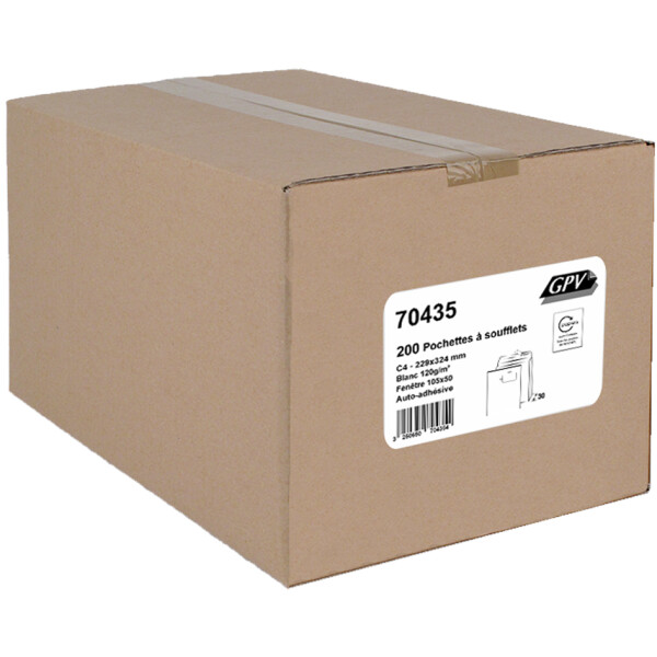 GPV Faltenversandtasche C4, 229 x 324 mm, mit Fenster