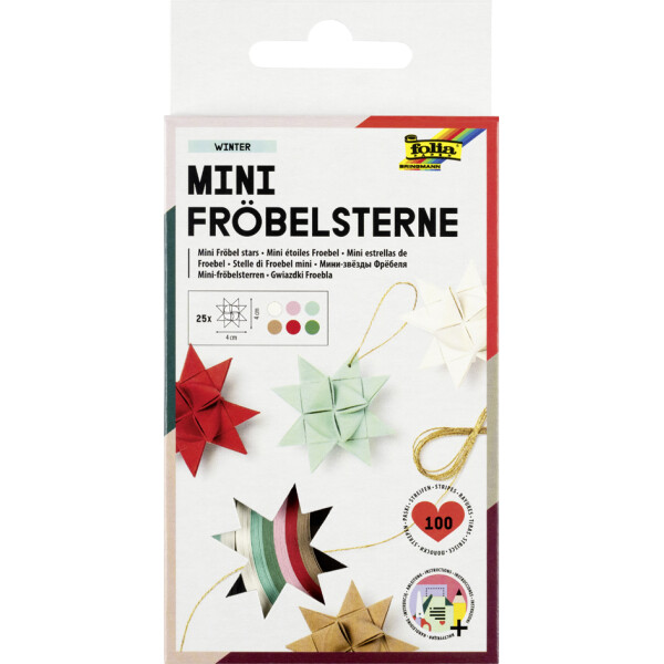 folia Faltpapierstreifen WINTER für Mini Fröbelsterne