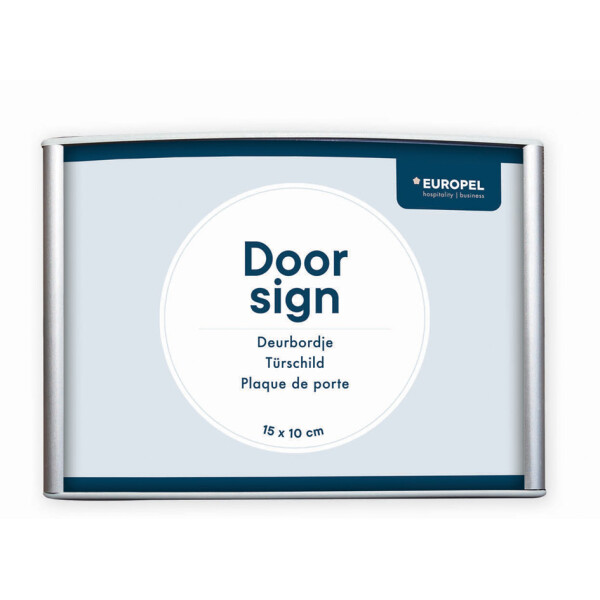 EUROPEL T&uuml;rschild, 150 x 120 mm, silber