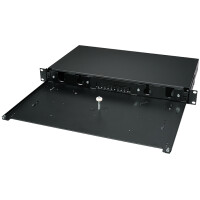 LogiLink Frontblende für 19" Spleißbox, 24 Ports, schwarz