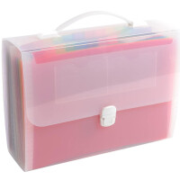 EXACOMPTA Fächermappe mit Griff Crystal, 24 Fächer