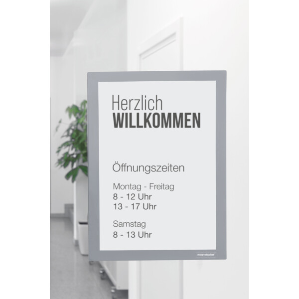 magnetoplan Magnetrahmen magnetofix, DIN A6, silber