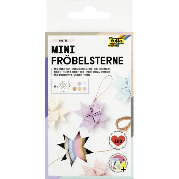 folia Faltpapierstreifen NATURE für Mini Fröbelsterne