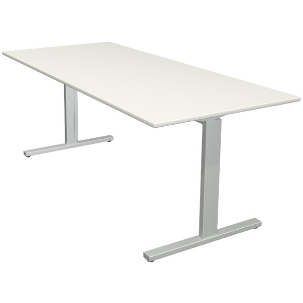 kerkmann Schreibtisch Form 2, (B)1.800 mm, lichtgrau