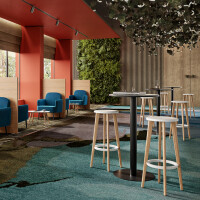 PAPERFLOW Stehtisch Mezzo, Durchmesser: 600 mm, schwarz