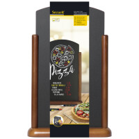 Securit Tischaufsteller TOP, groß, dunkelbraun