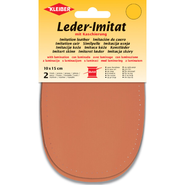 KLEIBER Leder-Imitat mit Kaschierung, 100 x 150 mm, braun