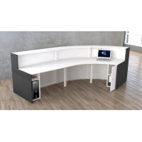 kerkmann Bogentheke BARI, (B)3.320 x (T)1.800 mm, anthrazit