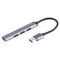 shiverpeaks BASIC-S USB-A 3.0 Hub, 4-fach, ALU, slim