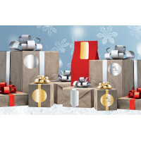 HERMA Weihnachts-Sticker, eckig, 34 x 67 mm, gold