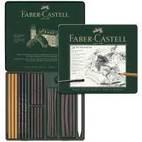 FABER-CASTELL PITT CHARCOAL Set, 24-teiliges Etui