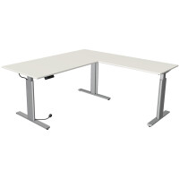 kerkmann Sitz-Steh-Schreibtisch Move 3 tube mit Anbau, eiche