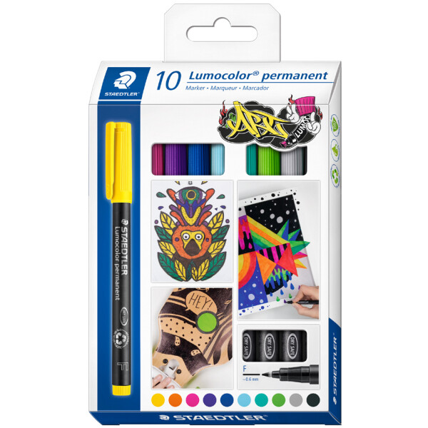 STAEDTLER Lumocolor Permanent-Marker 318F, 6er Kartonetui