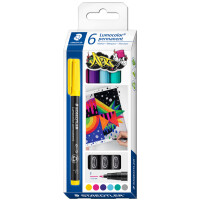 STAEDTLER Lumocolor Permanent-Marker 318F, 6er Kartonetui
