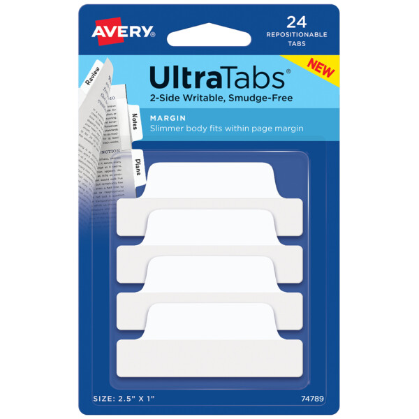 AVERY Zweckform Haftstreifen UltraTabs Neon, 63,5 x 25 mm
